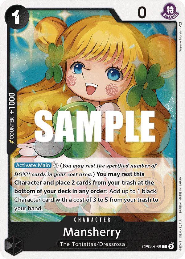 Carte Mansherry OP05-088 Rare — One Piece TCG OP-05 Awakening of the New Era (Bandai)