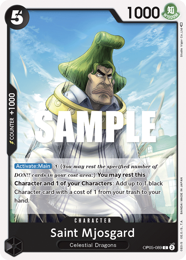 Carte Saint Mjosgard OP05-089 Common — One Piece TCG OP-05 Awakening of the New Era (Bandai)