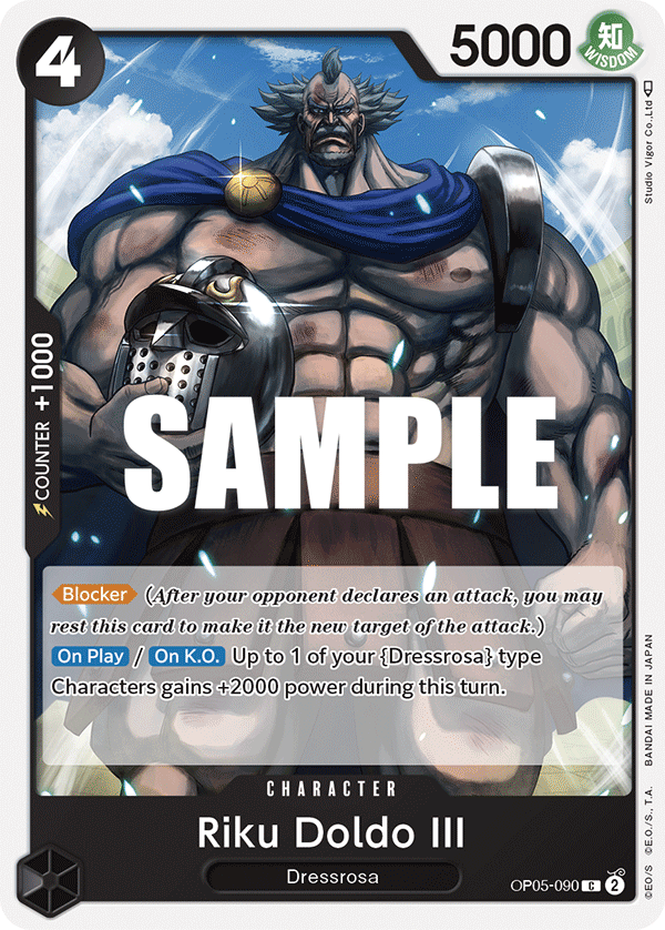 Carte Riku Doldo III OP05-090 Common — One Piece TCG OP-05 Awakening of the New Era (Bandai)