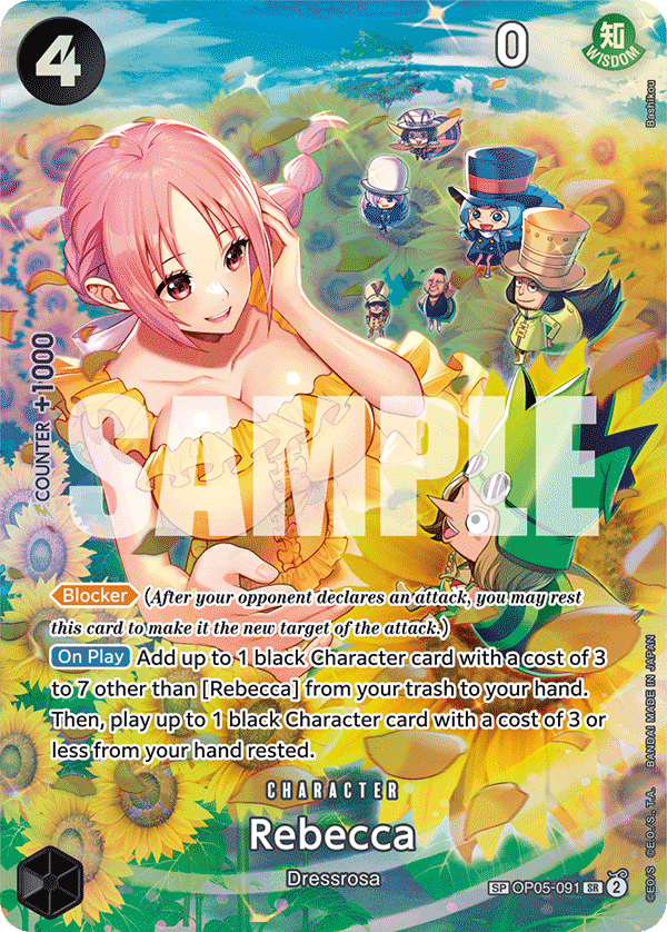 Carte Rebecca OP05-091_p2 Special — One Piece TCG OP-06 (Bandai)