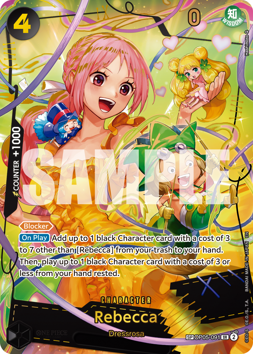 Carte Rebecca OP05-091_p4 Special Alt Art — One Piece TCG PRB-02 The Best Vol. 2 (Bandai)
