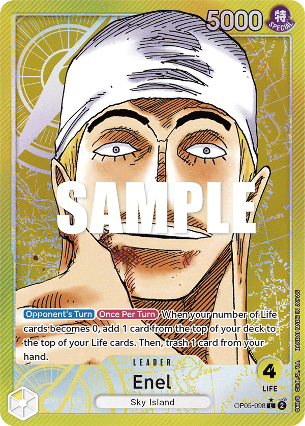 Carte Ener OP05-098_p1 Leader Alt Art — One Piece TCG OP-05 Awakening of the New Era (Bandai)