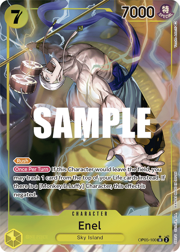 Carte Enel OP05-100_p1 Super Rare Alt Art — One Piece TCG OP-05 Awakening of the New Era (Bandai)