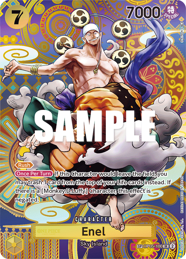 Carte Enel OP05-100_p2 Special Alt Art — One Piece TCG OP-05 Awakening of the New Era (Bandai)