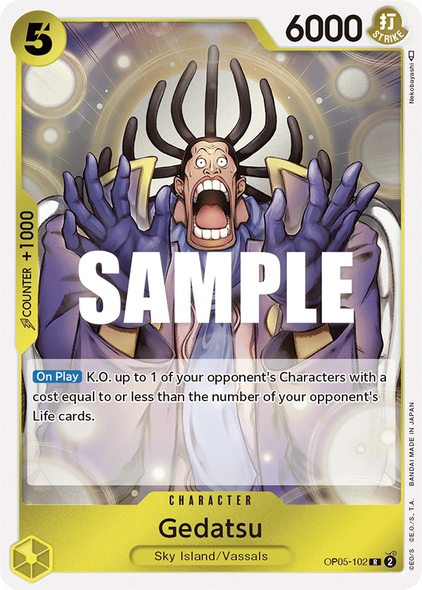 Carte Gedatsu OP05-102 Rare — One Piece TCG OP-05 Awakening of the New Era (Bandai)