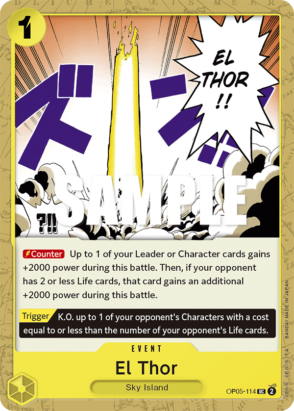 Carte El Thor OP05-114 Uncommon — One Piece TCG OP-05 Awakening of the New Era (Bandai)