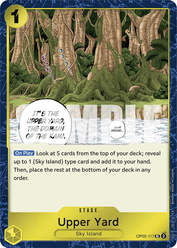 Carte Upper Yard OP05-117_p2 Uncommon Alt Art — One Piece TCG PRB-01 The Best (Bandai)