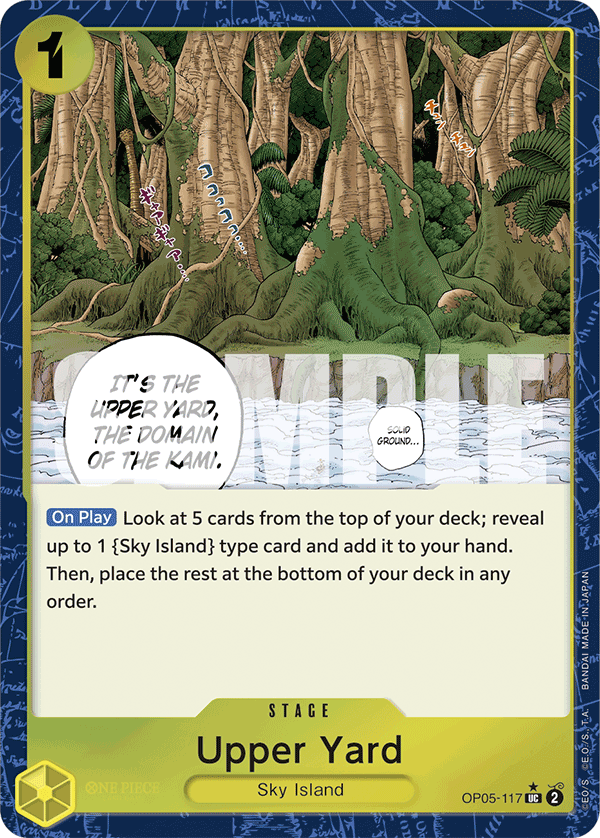 Carte Upper Yard OP05-117_p3 Uncommon Alt Art — One Piece TCG PRB-01 The Best (Bandai)