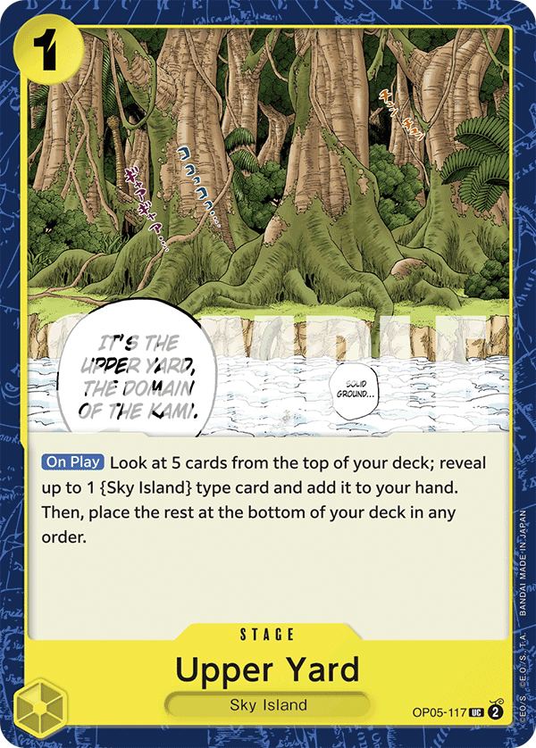 Carte Upper Yard OP05-117_r1 Uncommon Serial — One Piece TCG PRB-01 The Best (Bandai)