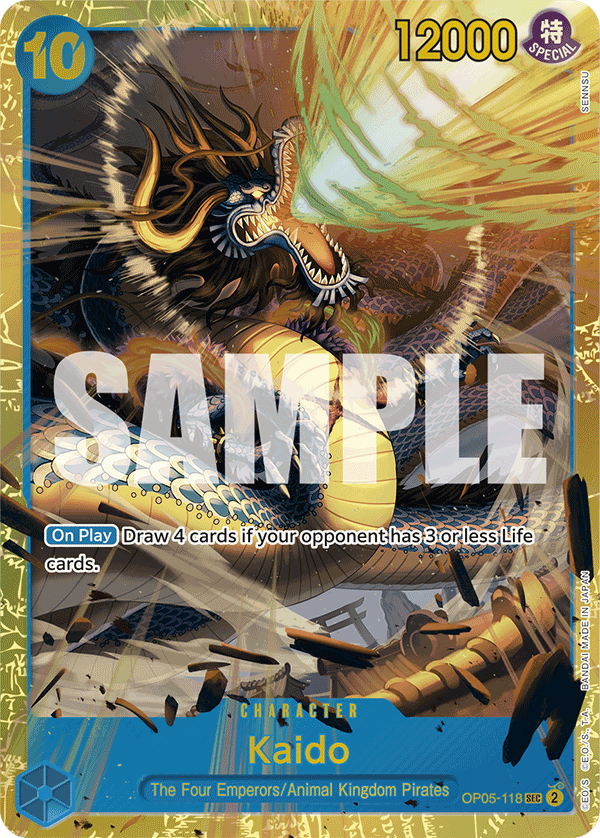 Carte Kaido OP05-118_p2 Secret Rare — One Piece TCG OP-05 (Bandai)