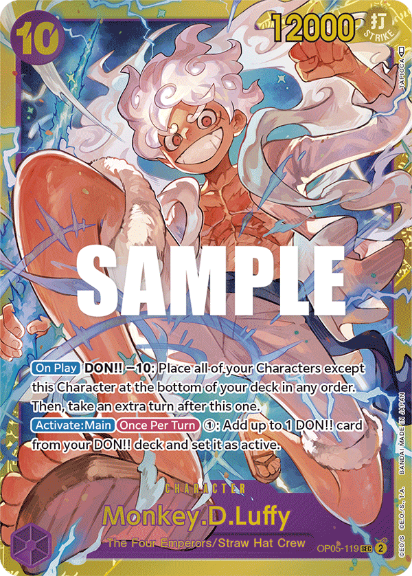 Carte Monkey.D.Luffy OP05-119 Secret Rare — One Piece TCG OP-05 Awakening of the New Era (Bandai)