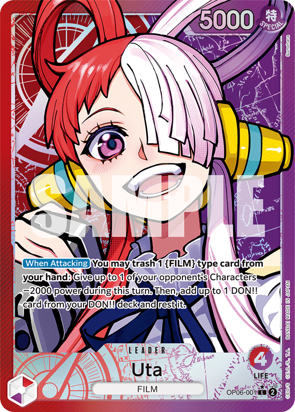 Carte Uta OP06-001_p1 Leader — One Piece TCG OP-06 (Bandai)