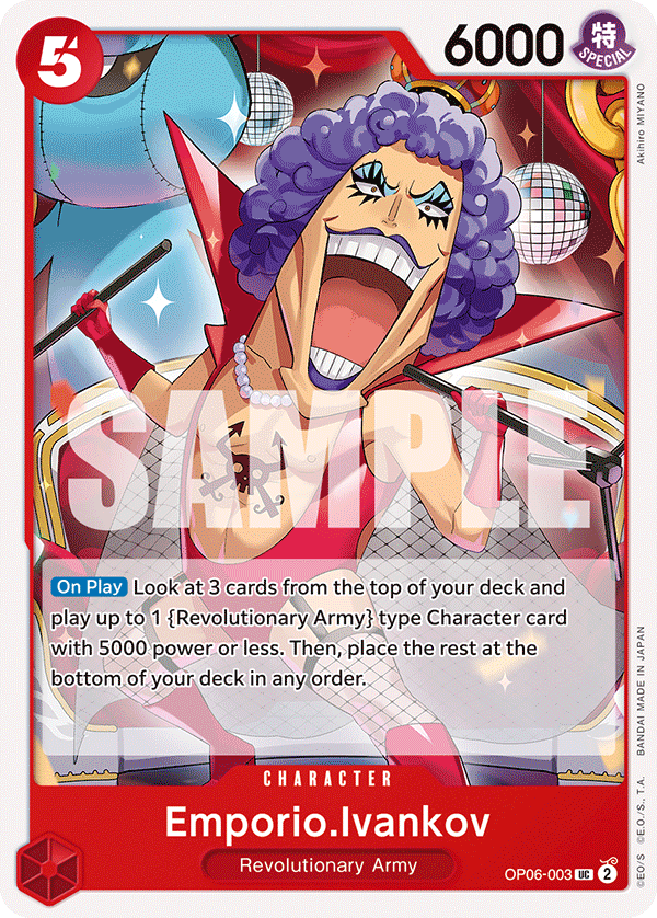 Carte Emporio.Ivankov OP06-003 Uncommon — One Piece TCG OP-06 Wings of the Captain (Bandai)