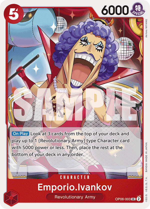 Carte Emporio.Ivankov OP06-003_p1 Uncommon Alt Art — One Piece TCG OP-06 Wings of the Captain (Bandai)