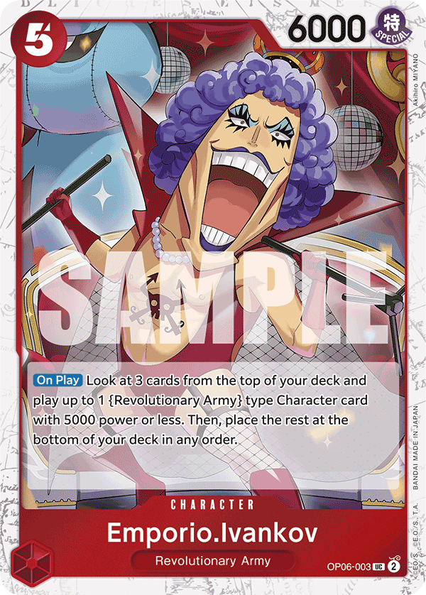 Carte Emporio Ivankov OP06-003_p2 Uncommon Alt Art — One Piece TCG PRB-01 The Best (Bandai)