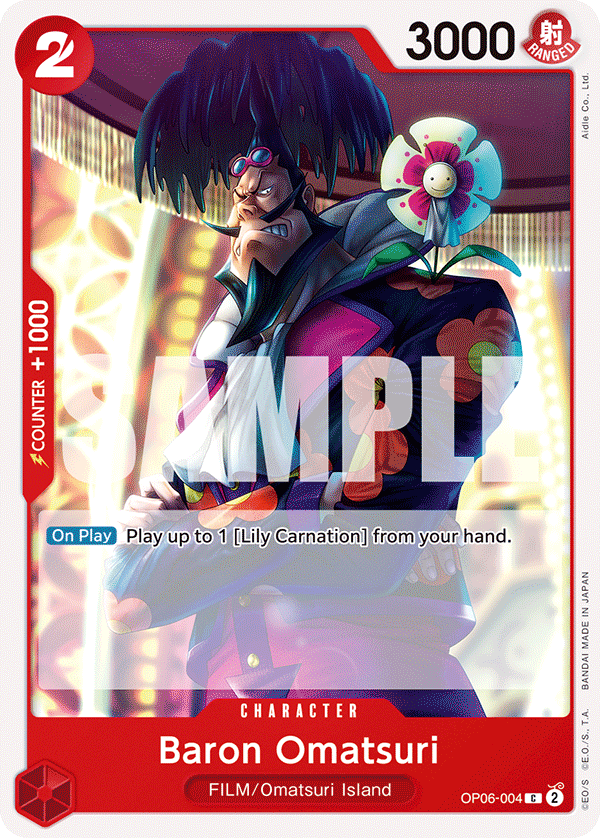 Carte Baron Omatsuri OP06-004 Common — One Piece TCG OP-06 Wings of the Captain (Bandai)