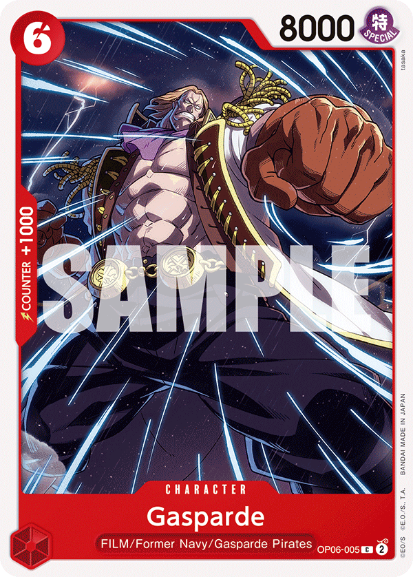 Carte Gasparde OP06-005 Common — One Piece TCG OP-06 Wings of the Captain (Bandai)