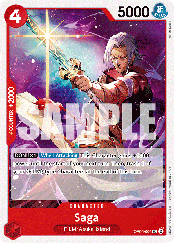 Carte Saga OP06-006 Uncommon — One Piece TCG OP-06 Wings of the Captain (Bandai)