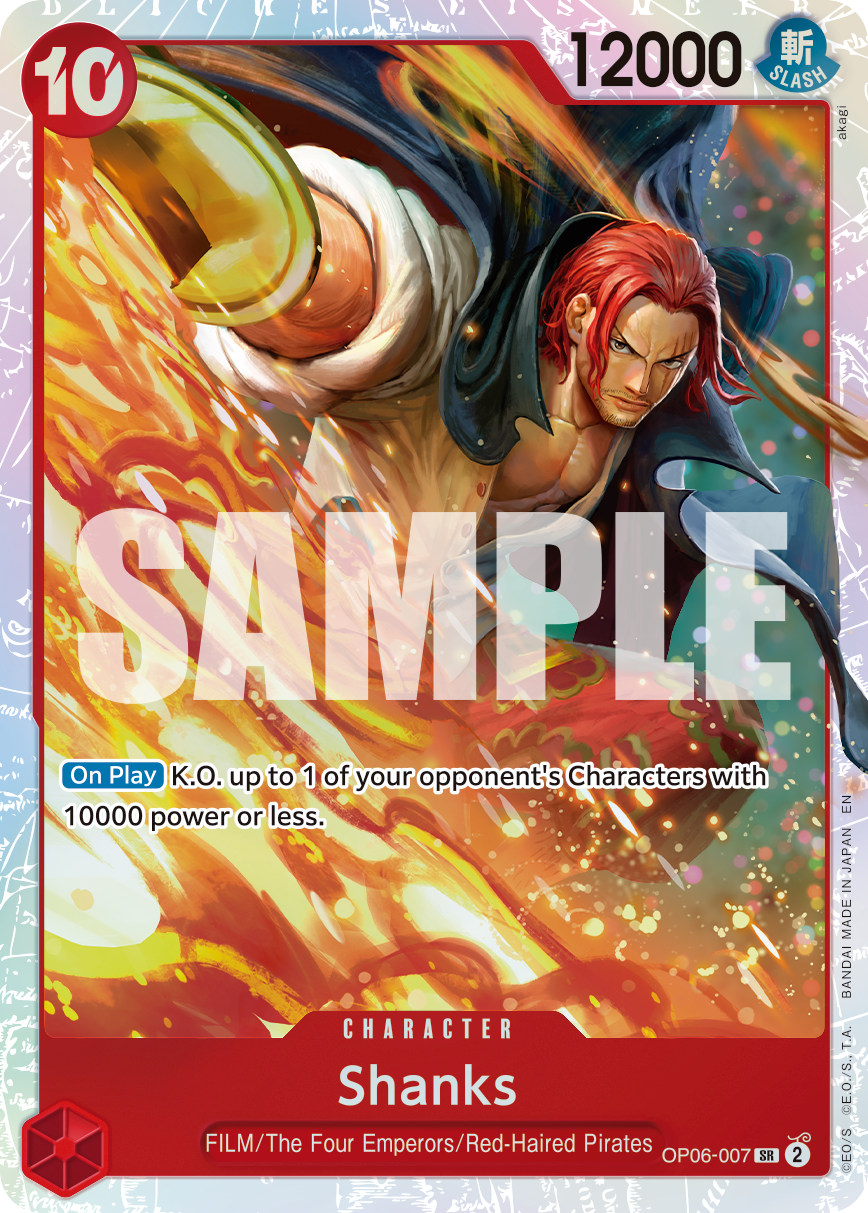 Carte Shanks OP06-007_r1 Super Rare Serial — One Piece TCG PRB-02 The Best Vol. 2 (Bandai)