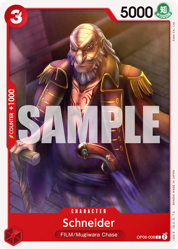 Carte Schneider OP06-008 Common — One Piece TCG OP-06 Wings of the Captain (Bandai)