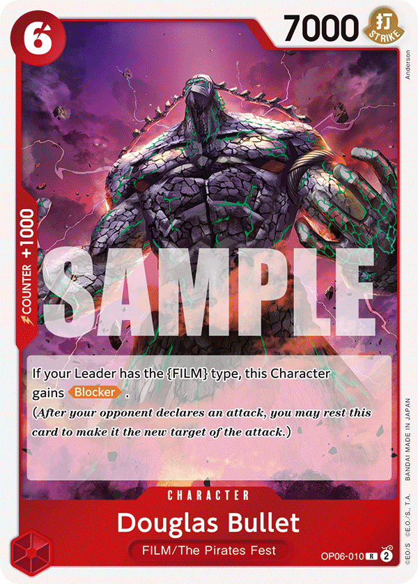 Carte Douglas Bullet OP06-010 Rare — One Piece TCG OP-06 Wings of the Captain (Bandai)