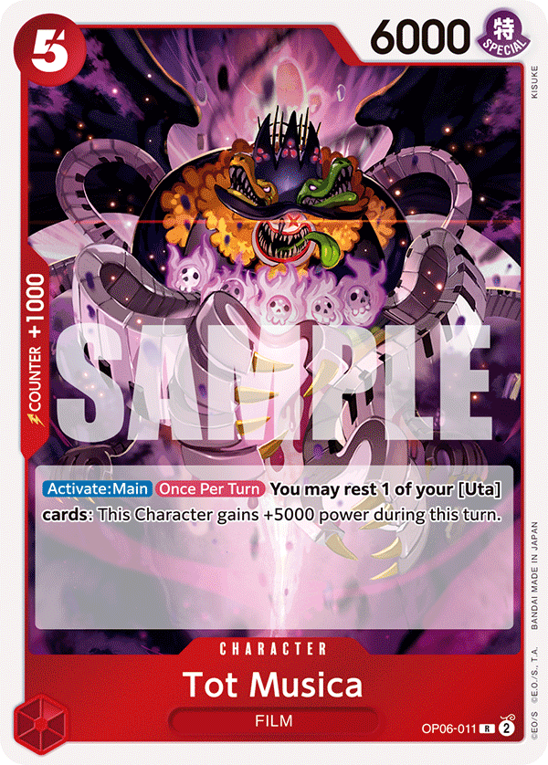 Carte Tot Musica OP06-011 Rare — One Piece TCG OP-06 Wings of the Captain (Bandai)