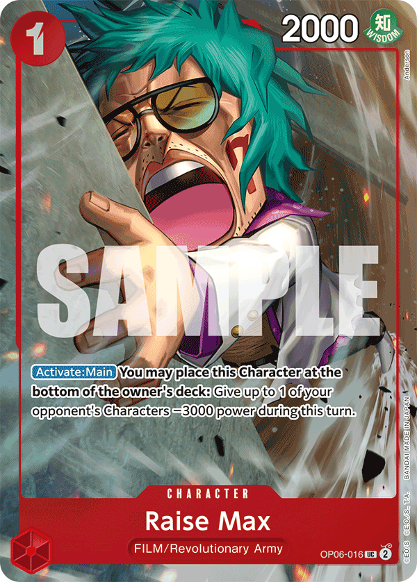 Carte Raise Max OP06-016_p1 Uncommon Alt Art — One Piece TCG OTHER One Piece Products (Bandai)
