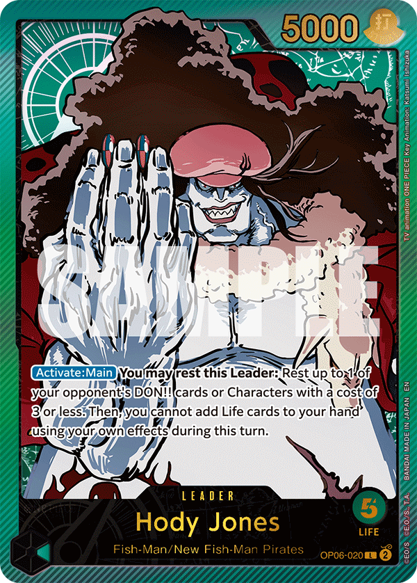 Hody Jones OP06-020_p2 (Leader) — V.3 Alt Art