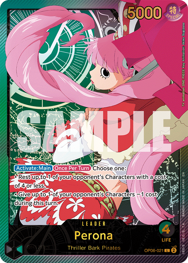 Carte Perona OP06-021_p2 Leader Alt Art — One Piece TCG EB-02 Anime 25th Collection (Bandai)