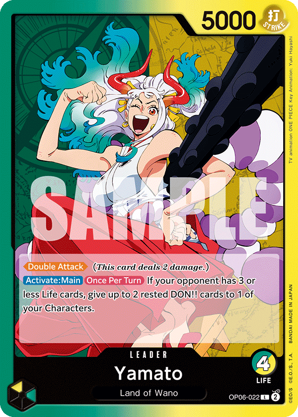 Carte Yamato OP06-022 Leader — One Piece TCG OP-06 (Bandai)