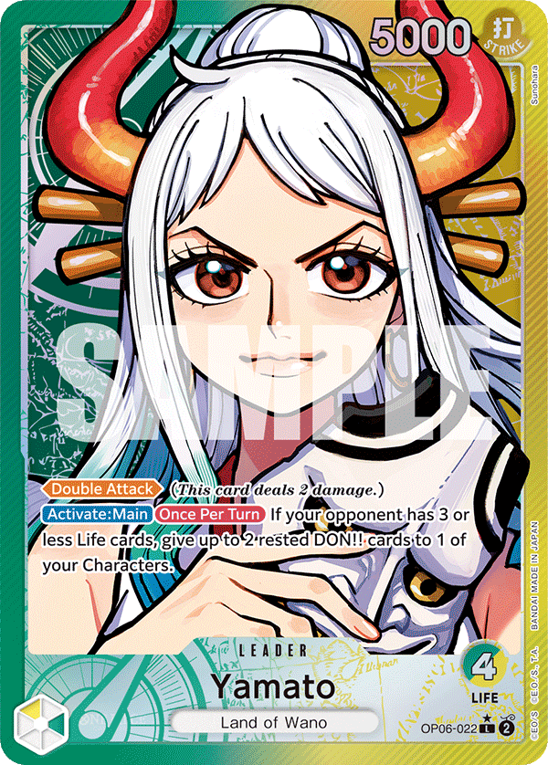 Carte Yamato OP06-022_p1 Leader — One Piece TCG OP-06 (Bandai)