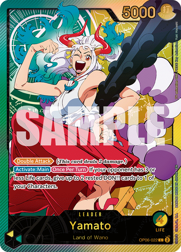 Carte Yamato OP06-022_p2 Leader Alt Art — One Piece TCG EB-02 Anime 25th Collection (Bandai)