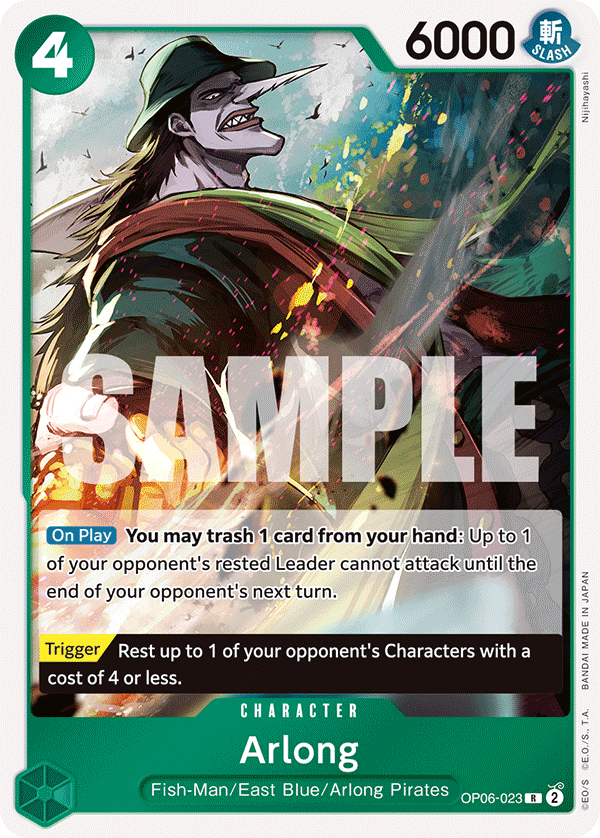 Carte Arlong OP06-023 Rare — One Piece TCG OP-06 Wings of the Captain (Bandai)