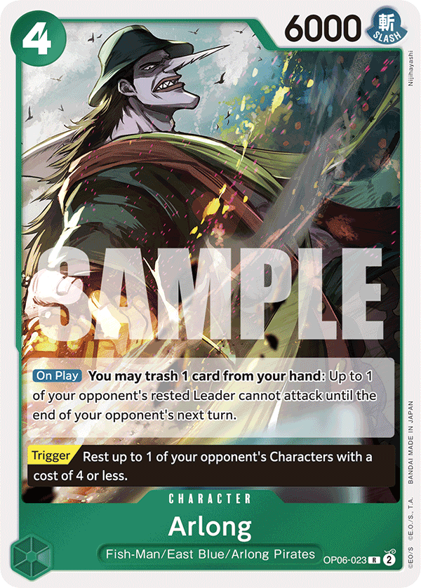 Carte Arlong OP06-023_p1 Rare Alt Art — One Piece TCG OP-06 Wings of the Captain (Bandai)