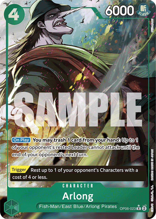 Carte Arlong OP06-023_p3 Rare Alt Art — One Piece TCG PRB-01 The Best (Bandai)