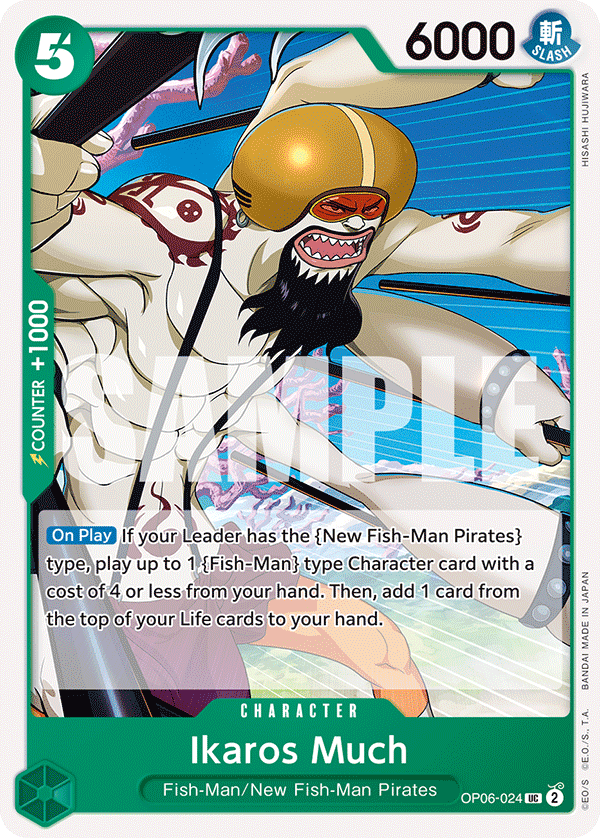 Carte Ikaros Much OP06-024 Uncommon — One Piece TCG OP-06 Wings of the Captain (Bandai)