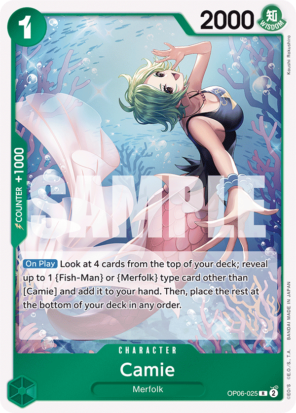 Carte Camie OP06-025 Rare — One Piece TCG OP-06 Wings of the Captain (Bandai)