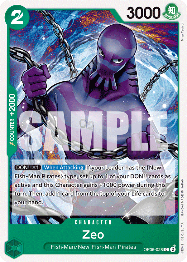 Carte Zeo OP06-028 Common — One Piece TCG OP-06 Wings of the Captain (Bandai)