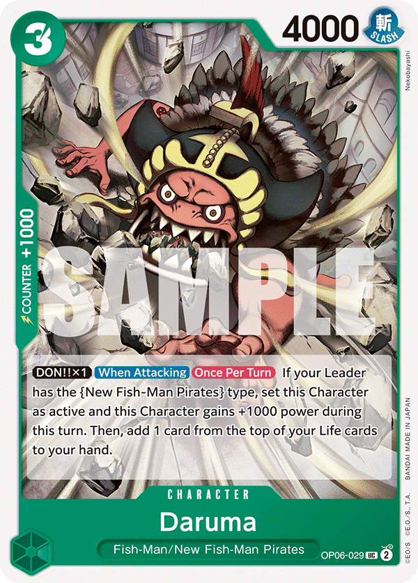 Carte Daruma OP06-029 Uncommon — One Piece TCG OP-06 Wings of the Captain (Bandai)
