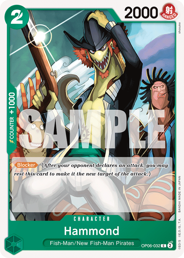 Carte Hammond OP06-032 Common — One Piece TCG OP-06 Wings of the Captain (Bandai)