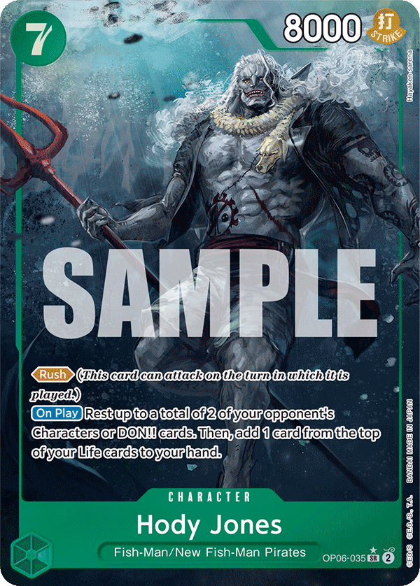 Carte Hody Jones OP06-035_p1 Super Rare Alt Art — One Piece TCG OP-06 Wings of the Captain (Bandai)
