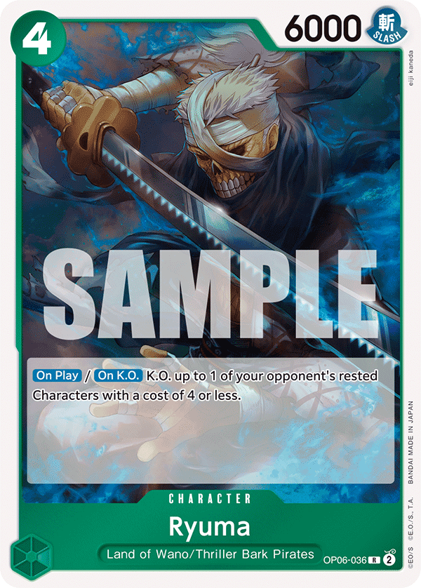 Carte Ryuma OP06-036 Rare — One Piece TCG OP-06 Wings of the Captain (Bandai)