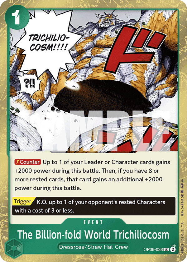 Carte Ichidai San Zen Dai Sen Sekai OP06-038_p2 Uncommon Alt Art — One Piece TCG PRB-01 The Best (Bandai)