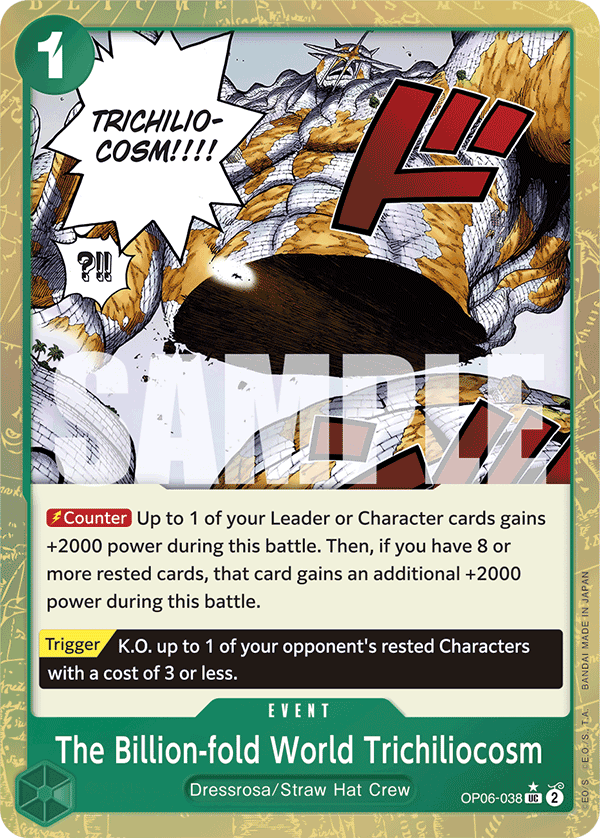 Carte Ichidai San Zen Dai Sen Sekai OP06-038_p3 Uncommon Alt Art — One Piece TCG PRB-01 The Best (Bandai)