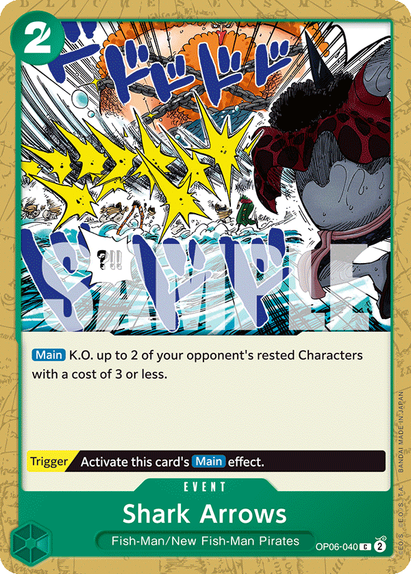 Carte Shark Arrows OP06-040 Common — One Piece TCG OP-06 Wings of the Captain (Bandai)