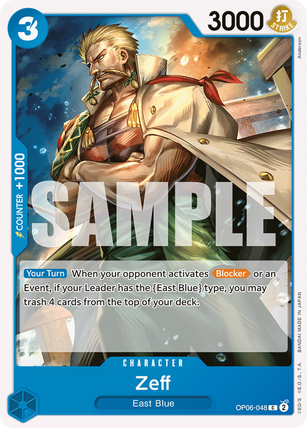 Carte Zeff OP06-048 Common — One Piece TCG OP-06 Wings of the Captain (Bandai)