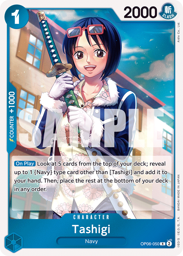 Carte Tashigi OP06-050 Rare — One Piece TCG OP-06 Wings of the Captain (Bandai)