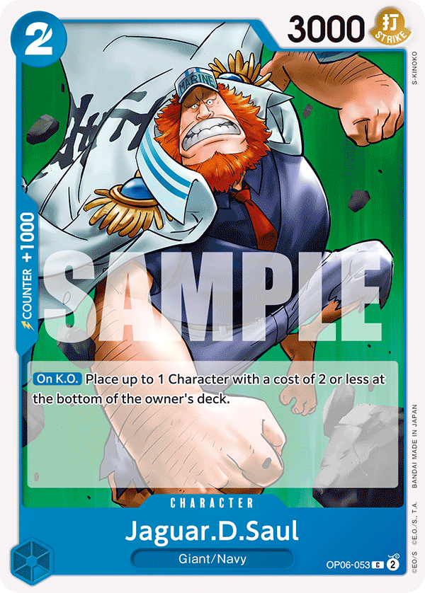 Carte Jaguar.D.Saul OP06-053 Common — One Piece TCG OP-06 Wings of the Captain (Bandai)