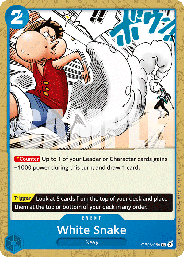 Carte White Snake OP06-059 Uncommon — One Piece TCG OP-06 Wings of the Captain (Bandai)