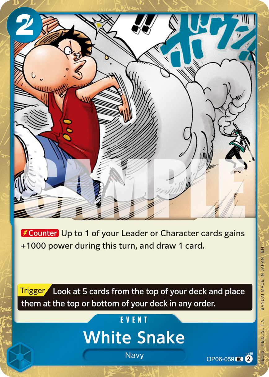 Carte White Snake OP06-059_p1 Uncommon Alt Art — One Piece TCG PRB-02 The Best Vol. 2 (Bandai)